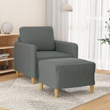 vidaXL Fauteuil avec banque de rangement 60 cm gris gris