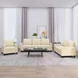 vidaXL 3-delige Loungeset met kussens kunstleer zwart