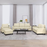 vidaXL 3-delige Loungeset met kussens kunstleer zwart