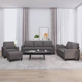 vidaXL 3-delige Loungeset met kussens kunstleer zwart