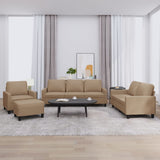 vidaXL 3-delige Loungeset met kussens kunstleer zwart