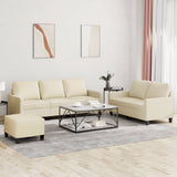 vidaXL 2-delige Loungeset met kussens kunstleer zwart