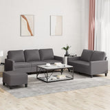 vidaXL 2-delige Loungeset met kussens kunstleer zwart