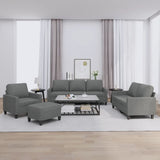 vidaXL Ensemble de salon 3 personnes avec des chaises de cuisine confortables