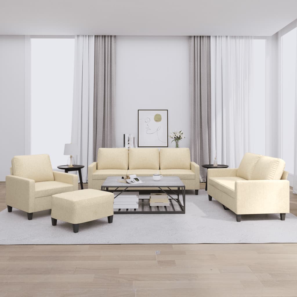 vidaXL Ensemble de salon 3 personnes avec des chaises de cuisine confortables