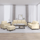 vidaXL Ensemble de salon 3 personnes avec des chaises de cuisine confortables