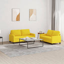 vidaXL Ensemble de salon 2 personnes avec coussins d'éclairage confortables