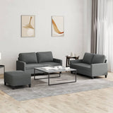 vidaXL 2-delige Loungeset met kussens stof lichtgrijs