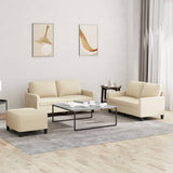 vidaXL 2-delige Loungeset met kussens stof lichtgrijs