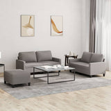 vidaXL 2-delige Loungeset met kussens stof lichtgrijs