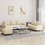 vidaXL 2-delige Loungeset met kussens stof lichtgrijs