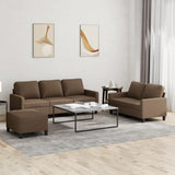 vidaXL 2-delige Loungeset met kussens stof lichtgrijs