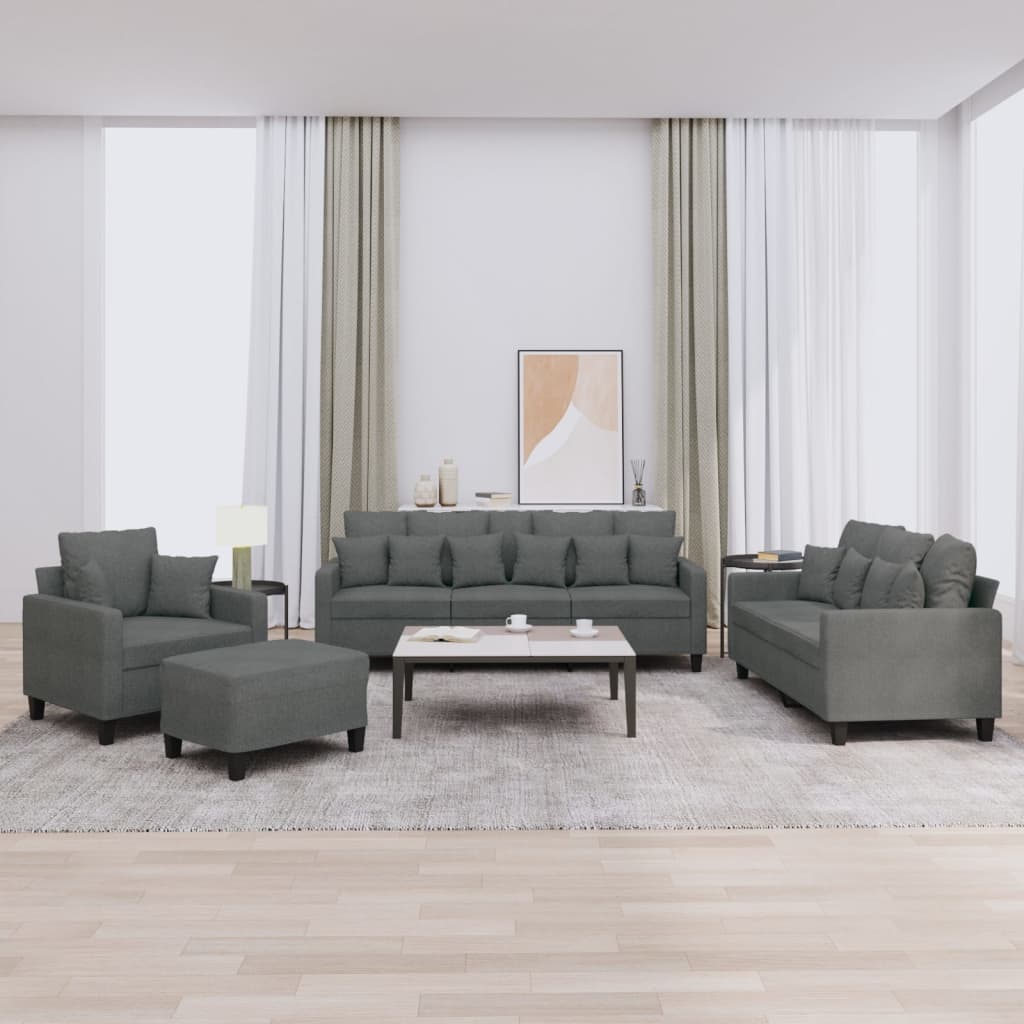 vidaXL Ensemble de salon 3 personnes avec des chaises de cuisine confortables