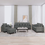 vidaXL Ensemble de salon 3 personnes avec des chaises de cuisine confortables