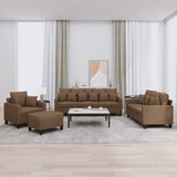 vidaXL Ensemble de salon 3 personnes avec des chaises de cuisine confortables