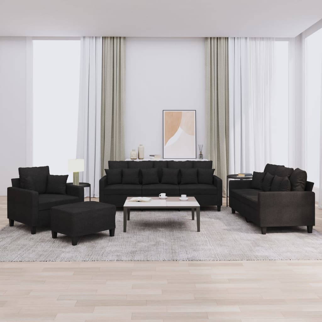 vidaXL Ensemble de salon 3 personnes avec des chaises de cuisine confortables