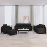 vidaXL Ensemble de salon 3 personnes avec des chaises de cuisine confortables