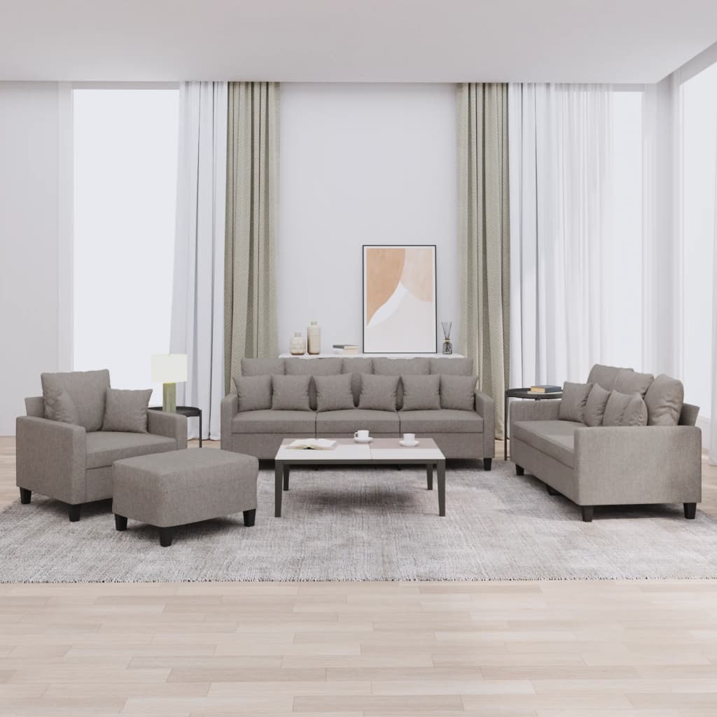 vidaXL Ensemble de salon 3 personnes avec des chaises de cuisine confortables