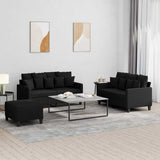 vidaXL 2-delige Loungeset met kussens stof lichtgrijs