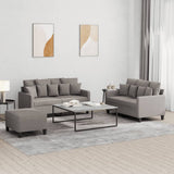 vidaXL 2-delige Loungeset met kussens stof lichtgrijs