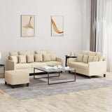 vidaXL 2-delige Loungeset met kussens stof lichtgrijs