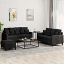 vidaXL 2-delige Loungeset met kussens fluweel lichtgrijs