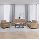 vidaXL 3-Piece Lounge Set with Cushions Faux Leather Black