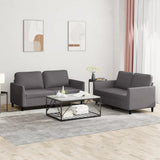 vidaXL 2-delige Loungeset met kussens kunstleer zwart