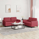 vidaXL 2-delige Loungeset met kussens kunstleer zwart