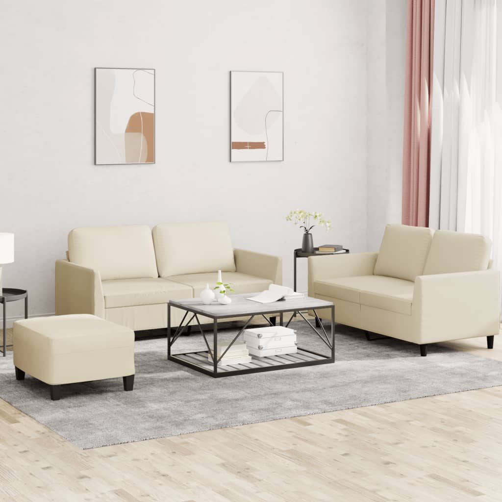 vidaXL 2-delige Loungeset met kussens kunstleer zwart