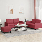 vidaXL 2-delige Loungeset met kussens kunstleer zwart