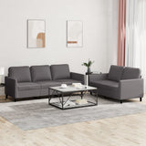 vidaXL 2-delige Loungeset met kussens kunstleer zwart