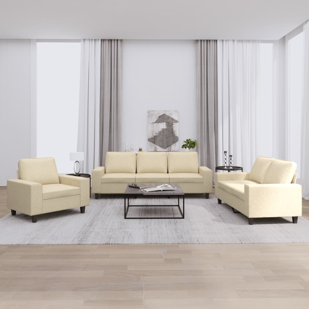 vidaXL Ensemble de salon 3 pièces avec lampes et éclairage