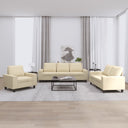 vidaXL 3-delige Loungeset stof lichtgrijs