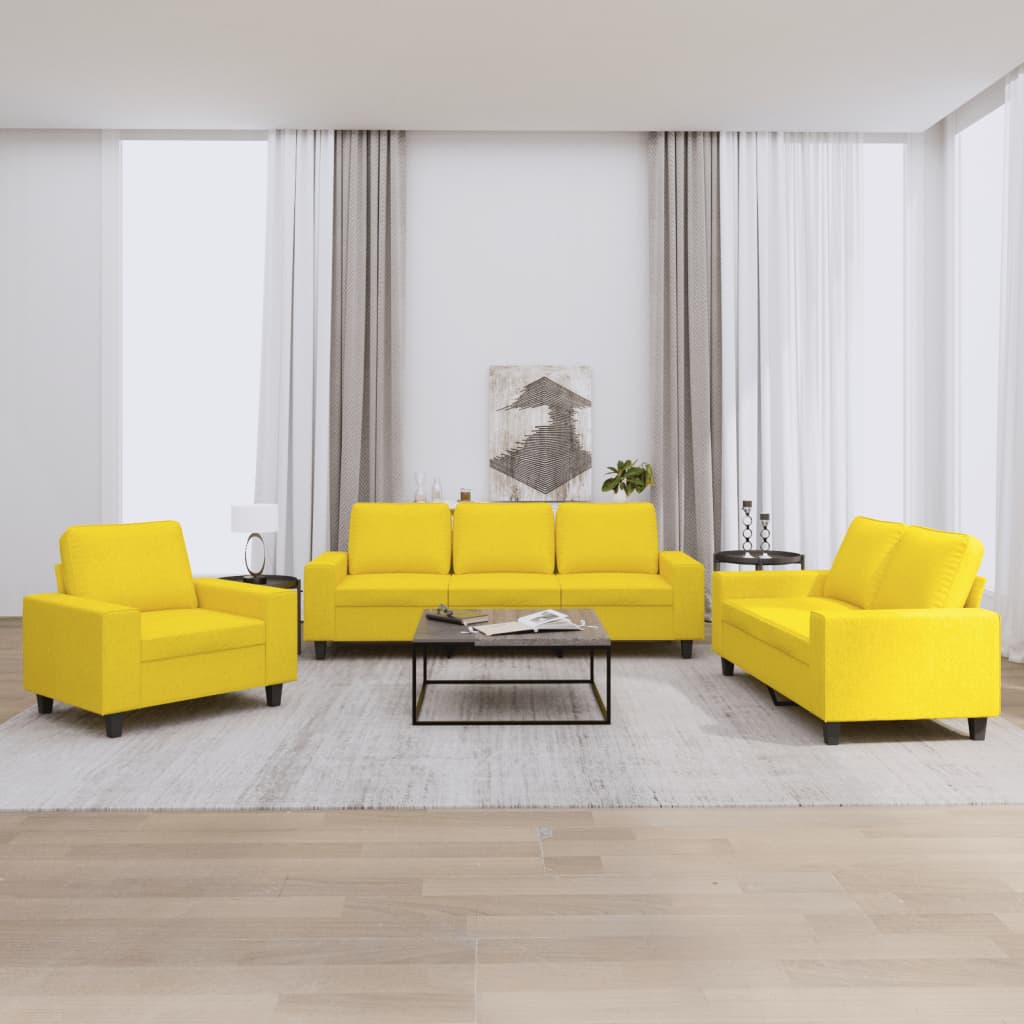 vidaXL Ensemble de salon 3 pièces avec lampes et éclairage