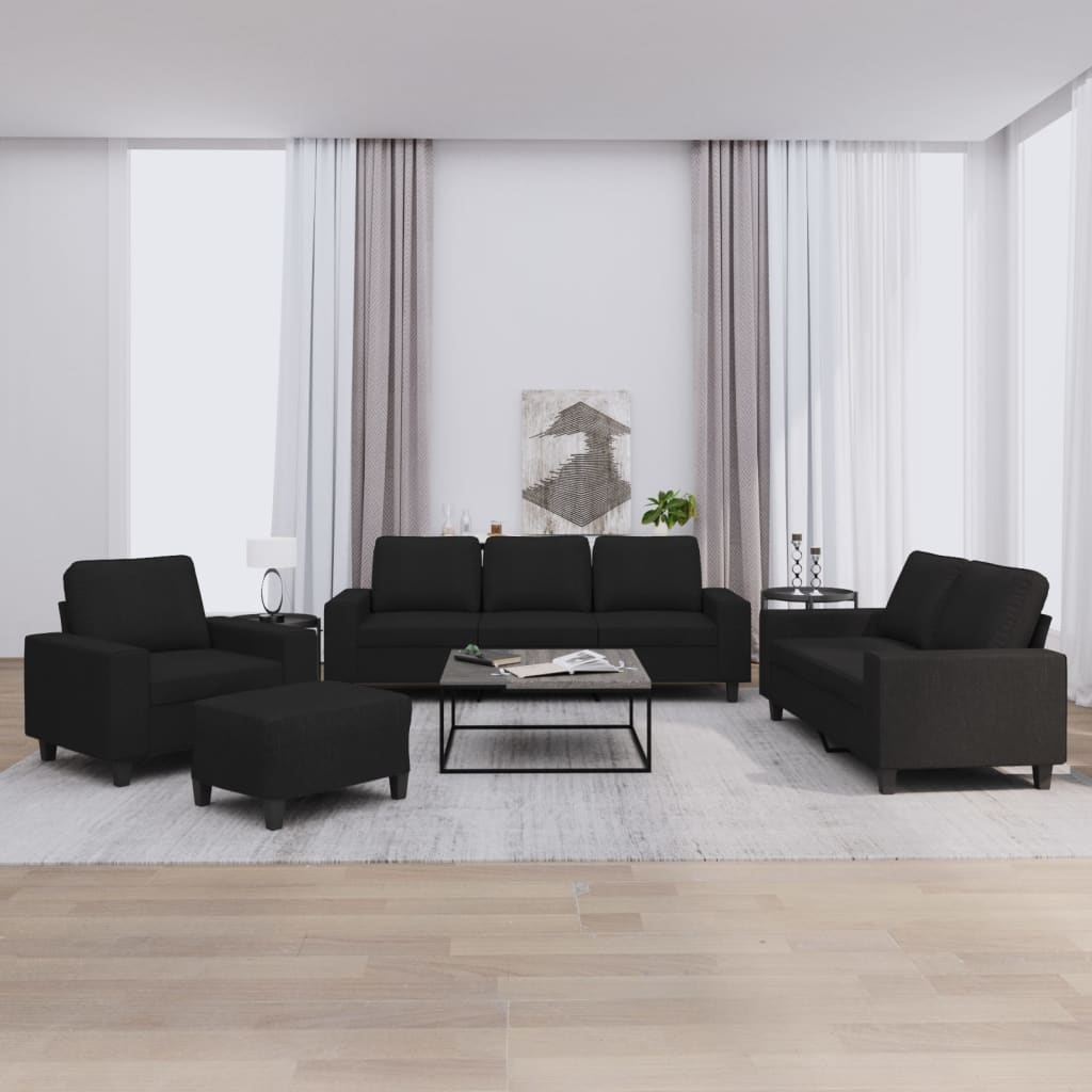 vidaXL Ensemble de salon 3 pièces avec lampes et éclairage