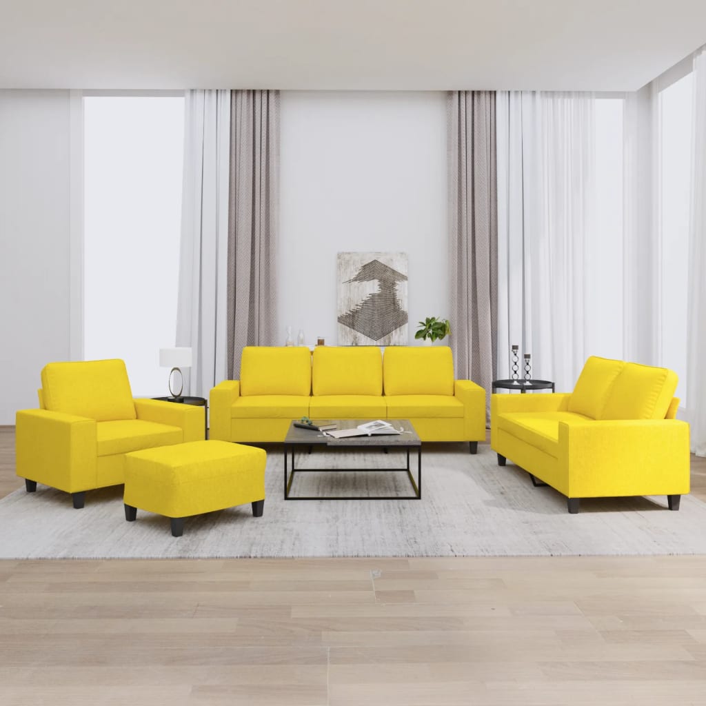 vidaXL Ensemble de salon 3 pièces avec lampes et éclairage