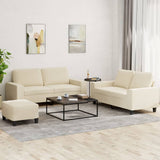 vidaXL 2-delige Loungeset stof lichtgrijs