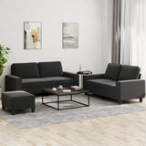 vidaXL 2-delige Loungeset stof lichtgrijs
