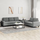 vidaXL 2-delige Loungeset stof lichtgrijs
