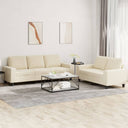 vidaXL 2-delige Loungeset stof lichtgrijs