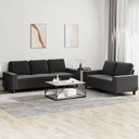 vidaXL 2-delige Loungeset stof lichtgrijs