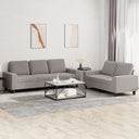 vidaXL 2-delige Loungeset stof lichtgrijs