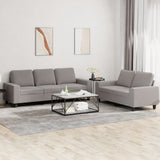 vidaXL 2-delige Loungeset stof lichtgrijs