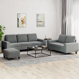 vidaXL 2-delige Loungeset stof lichtgrijs