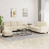 vidaXL 2-delige Loungeset stof lichtgrijs