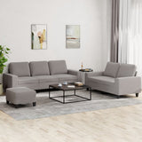 vidaXL 2-delige Loungeset stof lichtgrijs