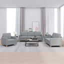 vidaXL 3-Piece Lounge Set with Cushions Fabric Light Grey
