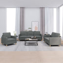 vidaXL 3-Piece Lounge Set with Cushions Fabric Light Grey