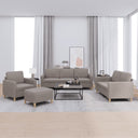 vidaXL 3-Piece Lounge Set with Cushions Fabric Light Grey